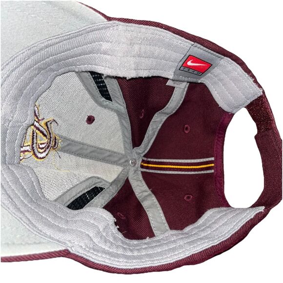 Nike Team Arizona State ASU Adjustable Hat Cap Y2K Maroon Gold Logo Swoosh - Picture 3 of 14